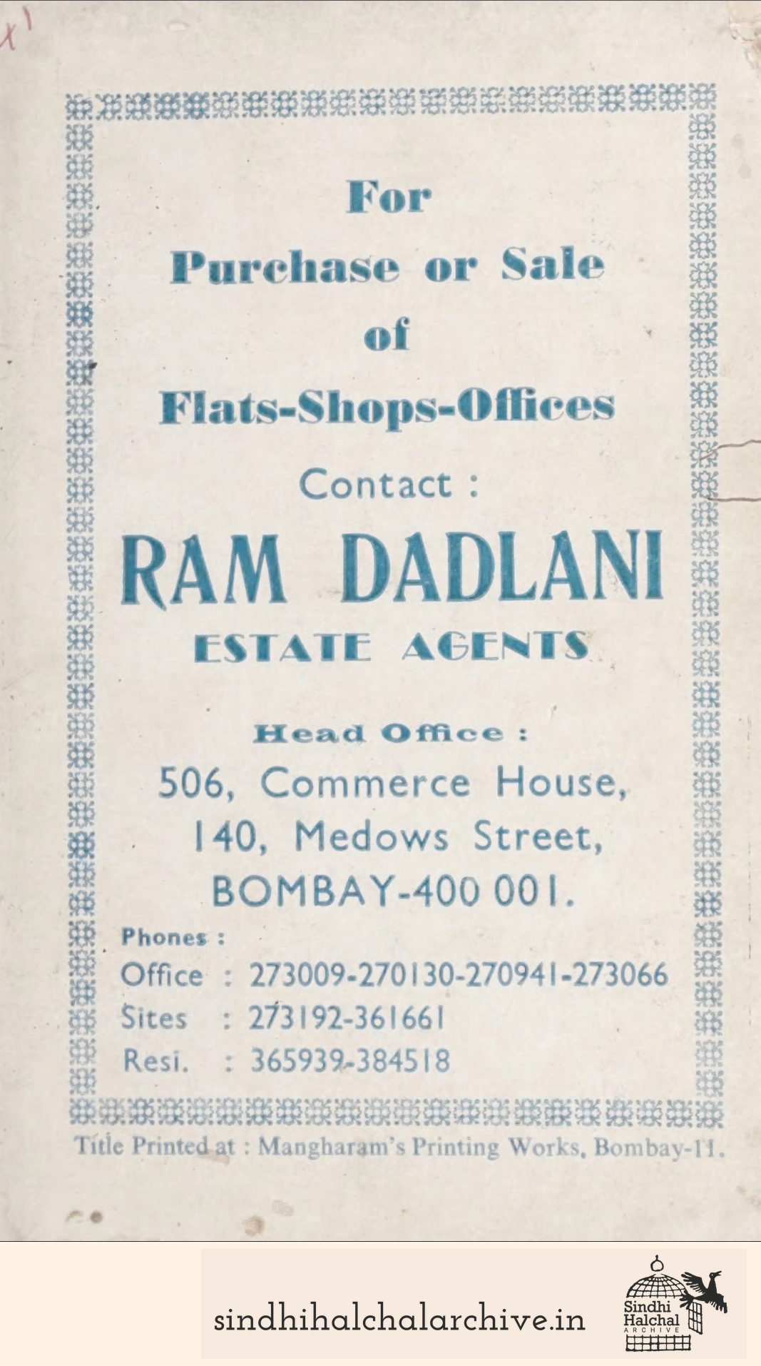 Image of AD RAM DADLANI
 ESTATE AGENTS